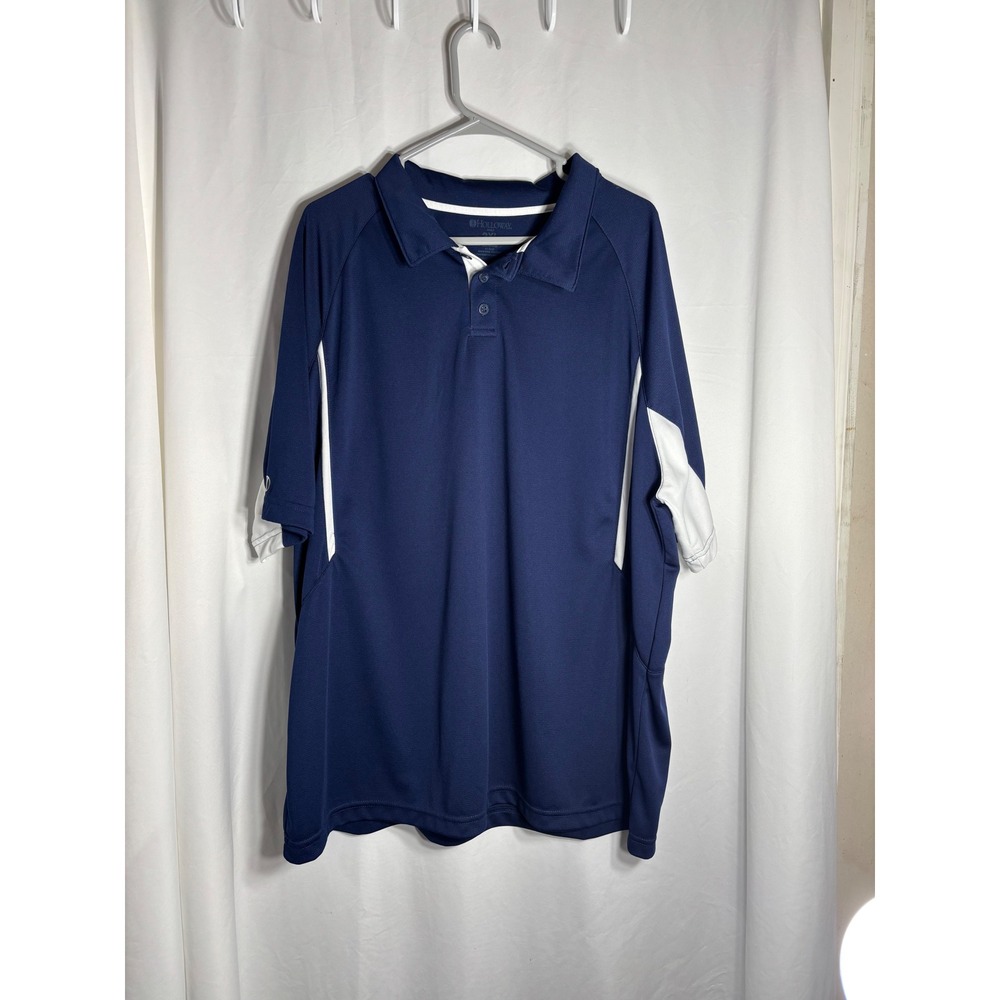 Holloway Mens Navy Blue Polo Shirt Performance Golf Casual Short Sleeve‎ 2XL